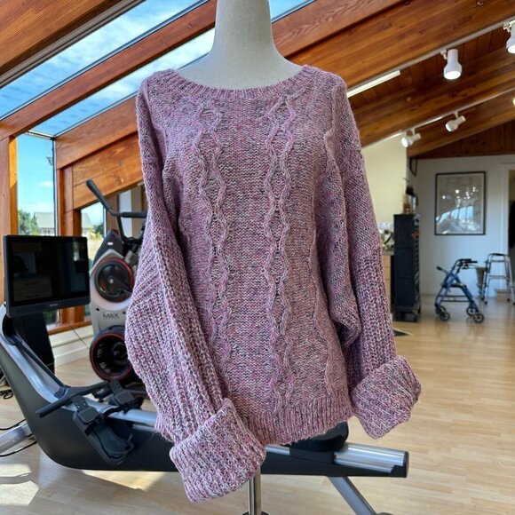 Lucky Brand Pink Heavy Sweater NWT XXL - Picture 1 of 7